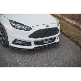 Накладка сплиттер на передний бампер на Ford Focus III ST рестайл